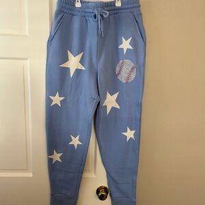 Judith March Blue Star and Baseball Joggers
